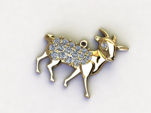 Goat Pendant 3D 模型