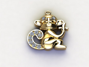 Monkey Pendant 3D Model