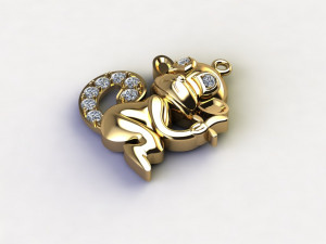 Monkey Pendant 3D Model