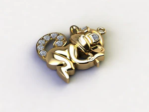 Monkey Pendant 3D Model