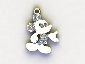 Mickey Mouse Pendant 3D Model