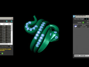Snake diamond Ring 3D Модель