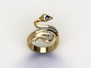 Snake diamond Ring 3D Модель