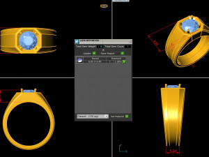 12 Different Ring Size US Model 3D