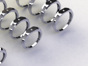 12 Different Ring Size US Modello 3D