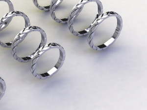 12 Different Ring Size US 3D Model