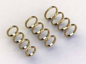 12 Different Ring Size US 3D Model