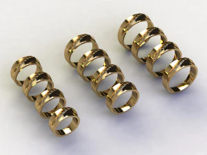 12 Different Ring Size US 3D Model