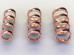 12 Different Ring Size US Modèle 3D