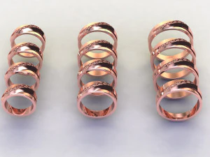 12 Different Ring Size US 3D Model