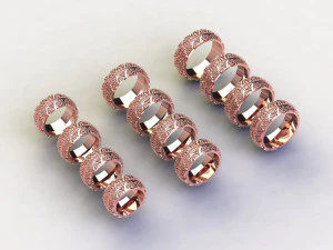 12 Different Ring Size US 3D Model