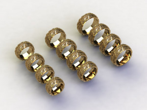12 Different Ring Size US Modèle 3D