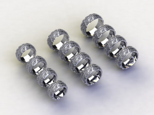 12 Different Ring Size US Modèle 3D