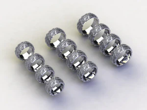 12 Different Ring Size US 3D Model