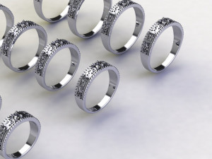 12 Different Ring Size US 3D Model