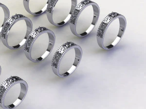 12 Different Ring Size US 3D Model