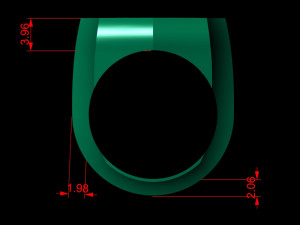 48 Ring Signet Different Size Modèle 3D