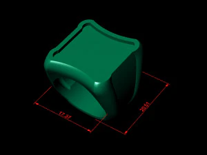 48 Ring Signet Different Size 3D Model