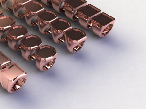 48 Ring Signet Different Size Modèle 3D