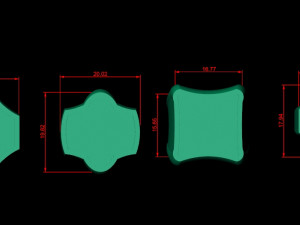48 Ring Signet Different Size 3D Model