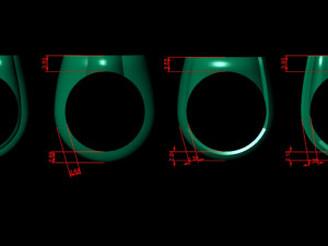 48 Ring Signet Different Size 3D 模型