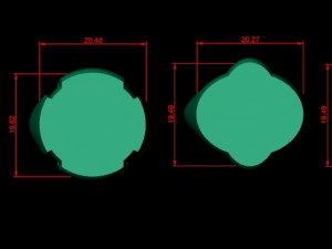 48 Ring Signet Different Size 3D 模型
