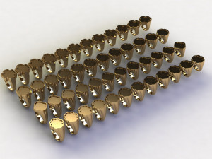 48 Ring Signet Different Size 3D 模型