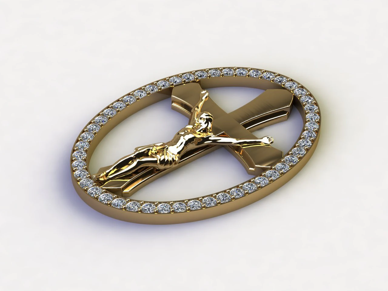 Jesus Pendant 3D Model .c4d .max .obj .3ds .fbx .stl .blend 
