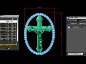 Jesus Pendant 3D Model