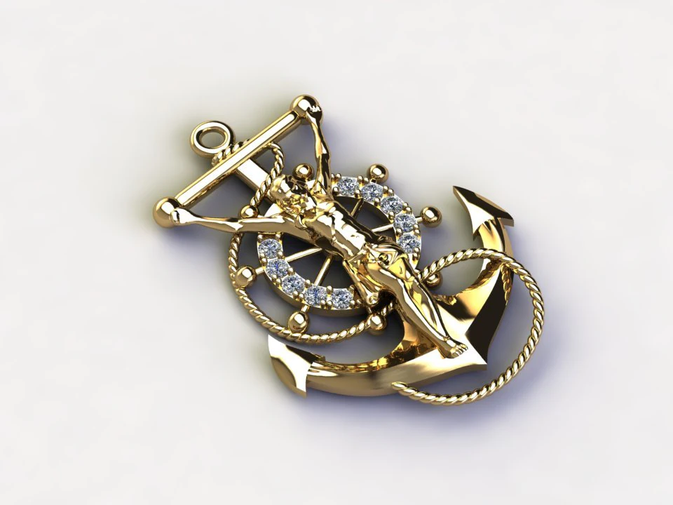 Holy Jesus Pendant 3D Model .c4d .max .obj .3ds .fbx .stl .blend 