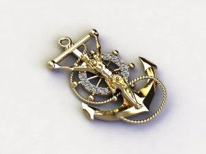 Liontin Yesus Suci Model 3D