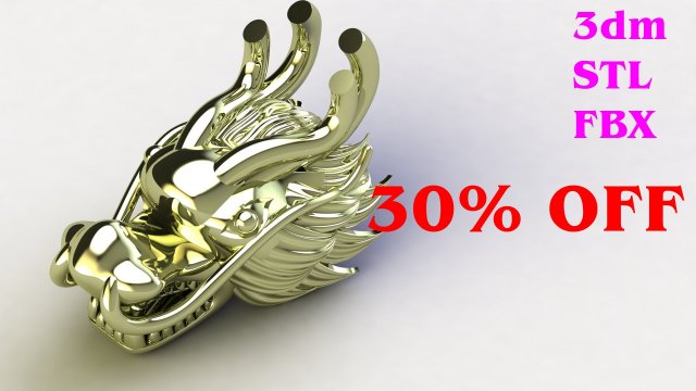 Head dragon china khmer thai Modelo 3D .c4d .max .obj .3ds .fbx .stl .blend 