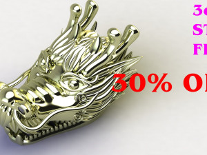 Head dragon china khmer thai 3D Model