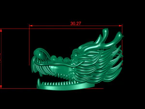 Head dragon china khmer thai 3D Model