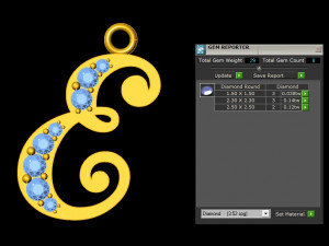 Alphabets letter E pendant Model 3D