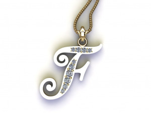 Alphabets letter F pendant 3Dモデル