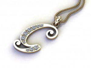 Alphabets letter G pendant 3D मॉडल
