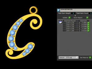 Alphabets letter G pendant 3D Model