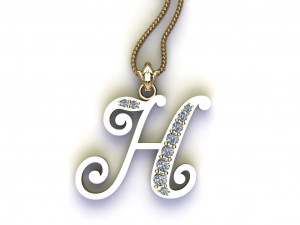 Alphabets letter H pendant 3D Model