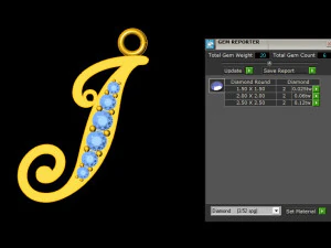 Alphabets letter I pendant 3D Model