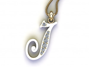 Alphabets letter J pendant Modèle 3D