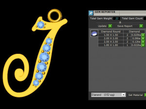 Alphabets letter J pendant Modèle 3D
