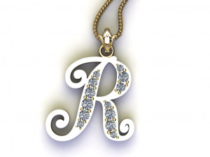 Alphabets letter R pendant Modèle 3D