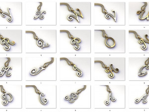 Alphabets letter A to Z pendant Modèle 3D