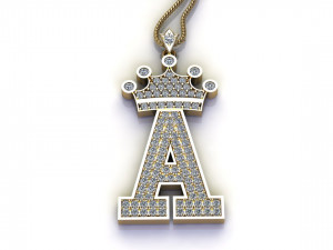 Alphabets letter A pendant Modelo 3D