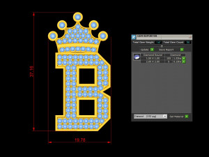 Alphabets letter B pendant 3Dモデル