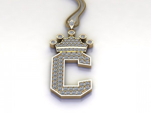 Alphabets letter C pendant Modèle 3D