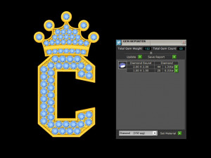 Alphabets letter C pendant 3D 모델