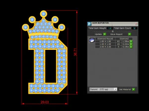 Alphabets letter D pendant 3D Model