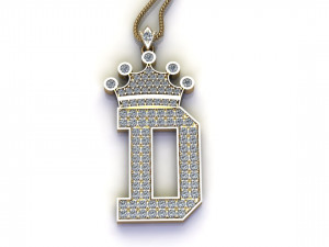 Alphabets letter D pendant 3Dモデル